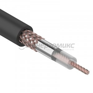 Кабель RG-58U 50 Ом (3,0 жила медь,48x0.1 оплетка медь) бухта 100м черный метрир REXANT 01-2003