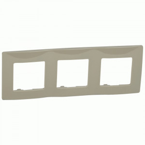 IEK ETIKA рамка СУ 3 мест. светлая галька 672523