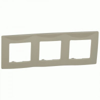 IEK ETIKA рамка СУ 3 мест. светлая галька 672523