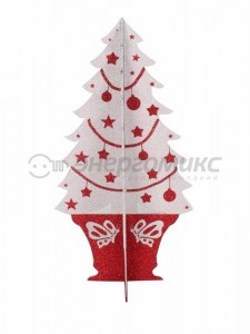 "Фигура елочная "Елочка складная" 3D, 56*30 см, цвет красный/белый502-392 Neon Night