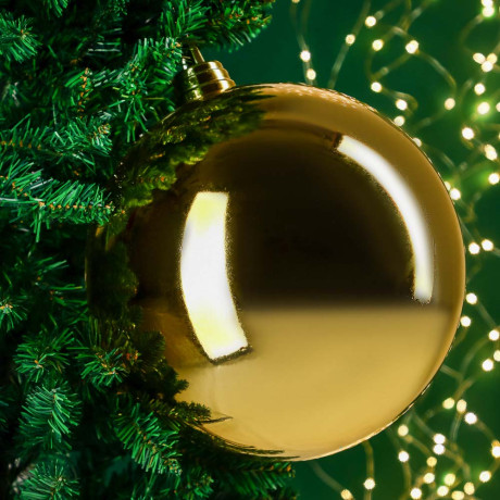 СНОУ БУМ Шар 20см пластик, золото