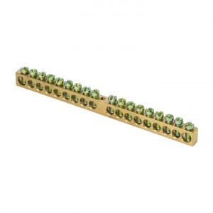 EKF Шина PEN "ноль-земля" 8х12мм 18 отверстий латунь крепеж по краям PROxima sn0-125-18-k