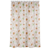 VETTA Шторка для ванной, ПЕВА, 30 г/м2, 180x180 см, Цветы, 603