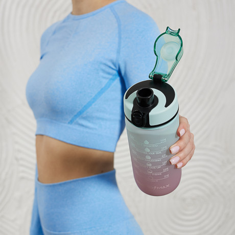 SILAPRO MAX Бутылка спортивная с замком, ELDERBERRY-EGGSHELL BLUE, 550мл, РС