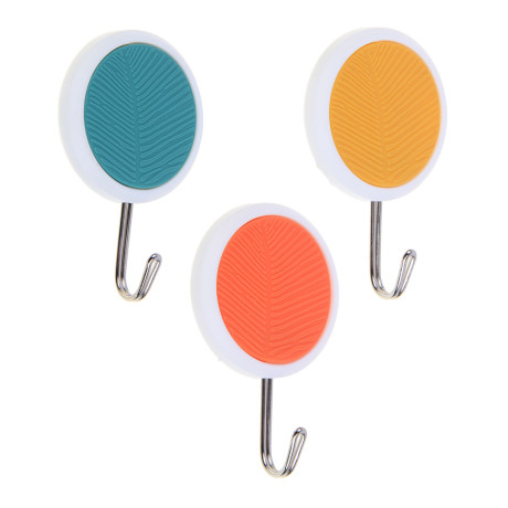 VETTA Крючки самоклеящиеся, круглые, 3шт, 3 цвета