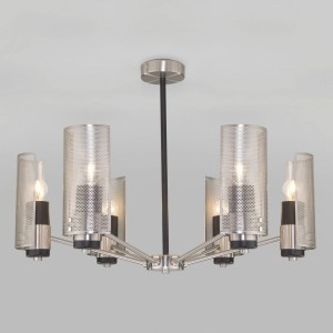 Eurosvet св-к потолоч. E14 6x60 Вт 600х600х450 металл никель Grino 70139/6 a057945