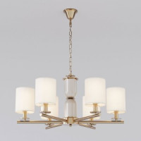 Eurosvet люстра 6x40W E14 670х670х850 металл бежевый/латунь Caprera 60146/6 a063858