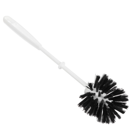 Комплект WC "Мини", ёрш + подставка, пластик, белый, щетина чёрная