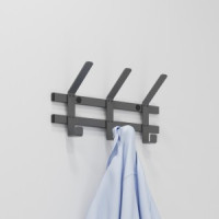 Вешалка настенная Торонто 3 (3 крюч.) 34*8,5*16,8см (графит) ВНТ3 ГР под заказ ЗМИ