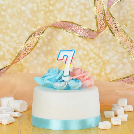 Свеча для торта в форме цифр тм Fntastic, парафин (0-9)