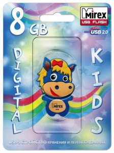 Флэш-диск USB  8Gb Mirex HORSE BLUE (ecopack)