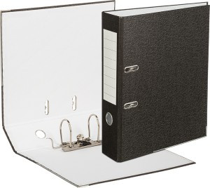 Папка-регистратор мрамор ,80 мм Элементари , мет уголк. 1026493