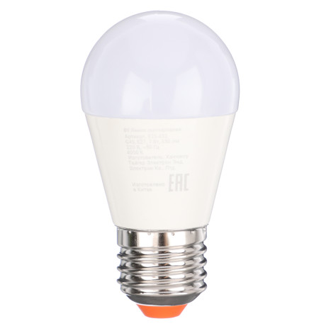 Лампа светодиодная BY шар G45 7 Вт, E27, 630 Лм, 4000 K, 175-265 В, Ra>80, IRF <5%,IC, 2 года гар.