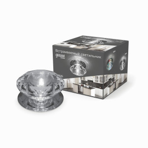 Gauss CR035 св-к встр. G4 Кристалл 80(50)x55 Кристалл/Хром