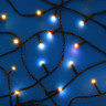 СНОУ БУМ Гирлянда эл. вьюн 10м, 100LED, шампань, 8 режимов, ПВХ черный, 220В
