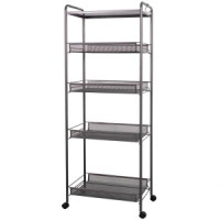 Этажерка Ладья на колесиках 35КС (граф)45*30*119 полка+4корз(до10кг кажд)d=12мм Э410Гр под заказ ЗМИ