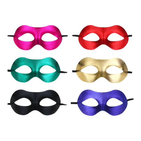 СНОУ БУМ Маска новогодняя блестящая, 19х8см, пластик, 6 цветов