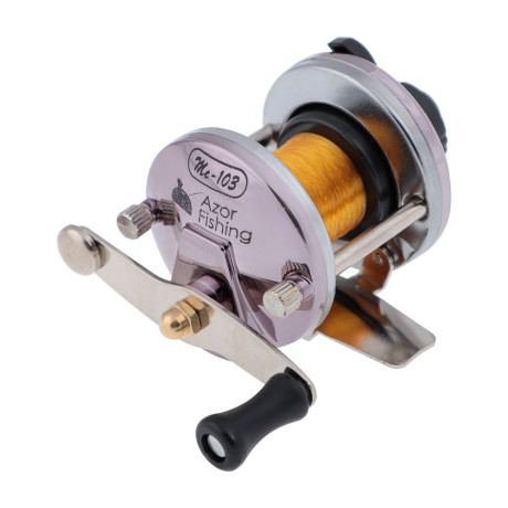 AZOR FISHING Катушка MT-100 мультипликаторная c леской 0,28мм, металл