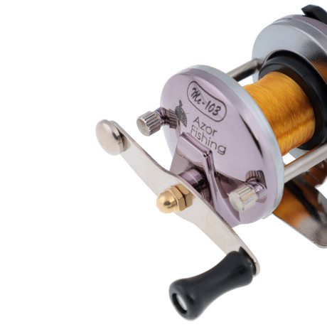 AZOR FISHING Катушка MT-100 мультипликаторная c леской 0,28мм, металл