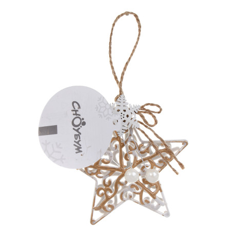 СНОУ БУМ Звезда, 9,5см, пластик, 26-631