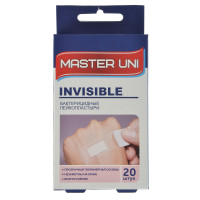 Лейкопластырь MASTER UNI &quot;Прозрачный&quot; бактериц,на полимер.осн, 20шт
