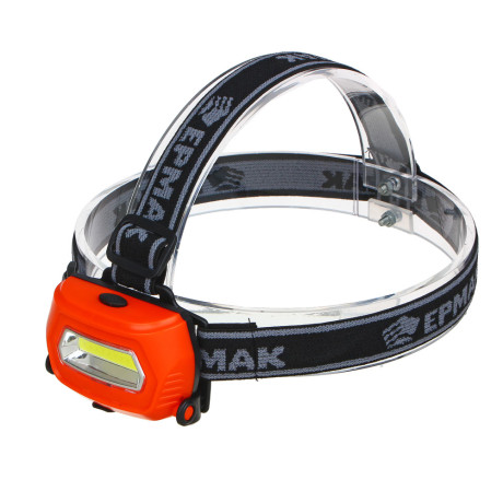 ЕРМАК Фонарь налобный, 1 COB, 200мАч, USB, 8х4см, пластик, 3 режима