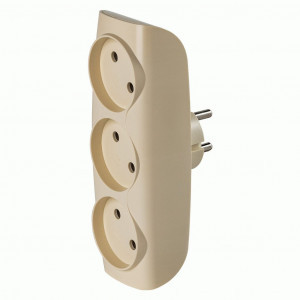 SmartBuy Разветвитель (тройник) 3роз. 10А бежевый 2.2кВт SBE-10-A04i-3