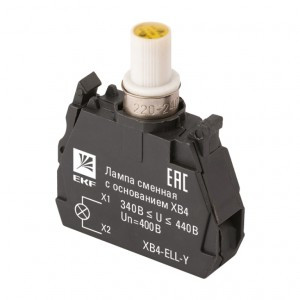 EKF PROxima Лампа сменная c основанием XB4 желтая 400В
