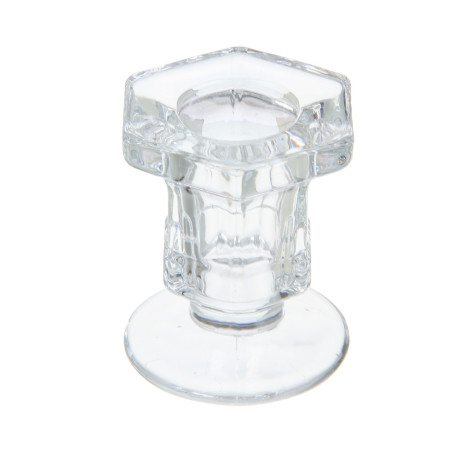 Подсвечник тм LADECOR стеклянный, 4,5х5,2x5,8 см, для высоких свечей