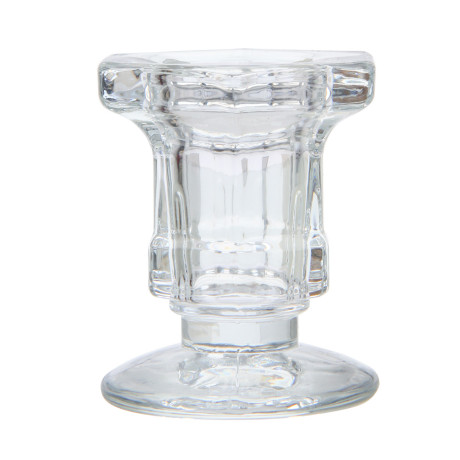 Подсвечник тм LADECOR стеклянный, 4,5х5,2x5,8 см, для высоких свечей