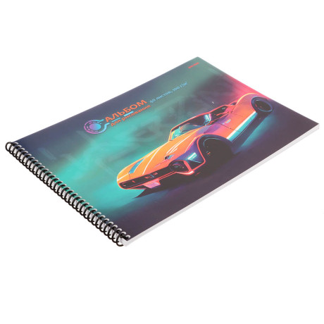 Альбом для рисования A4 40л., офсет 100г/м2, обл.картон, спираль, микс
