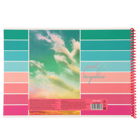 Альбом для рисования A4 40л., офсет 100г/м2, обл.картон, спираль, микс