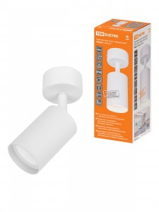 TDM св-к спот накл. поворотный GU10 max40W IP20 "Ирис" белый SQ0356-0402