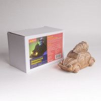 Фигура новогодняя &quot;Пряничная машинка&quot; т. белый+разноцвет. 151x80x90мм 10LED AAx3(не в комп.), Funray