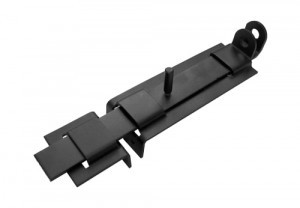 Засов Домарт с проушиной плоский ЗПП-350 мод.2 черный10)