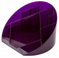 Подставка Attache Яркий офис 12 отделений прозрачный Слива 1140952