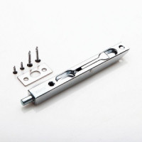 Ригель шпингалет торцевой РЕНЦ 140 мм, хром блестящий  INR 140 CP