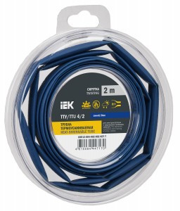 IEK термоусадка трубка ТТУ нг-LS 4/2 синяя (2м/упак, цена за уп) ТУТ UDR12-004-002-002-K07-T