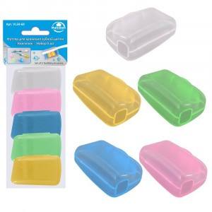 Футляр д/зуб.щетки "Колпачок", 5шт/уп, цена за уп,3,5*1,8см(кратность6шт!!!)пластик VL34-69Мультидом