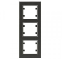 Makel Karea рамка  3 мест. дымч.(верт.) 56050708