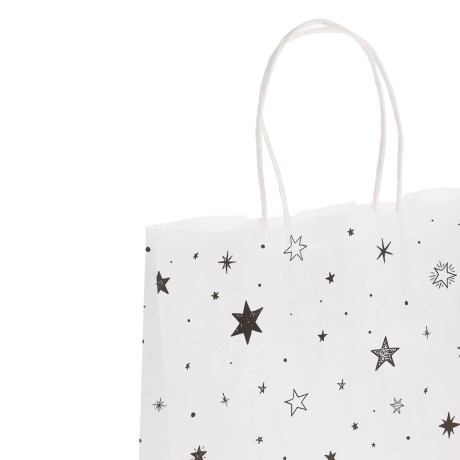 Пакет подарочный с кручеными ручками L 24x10,5x32 см, "Звездочки"