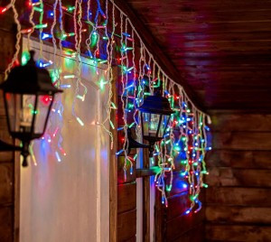 Гирлянда-бахрома ул. ULD-B3010-200/SWK 200LED разноцв. 3м/32нити макс 70см, 9W соед.6мод IP67 Uniel