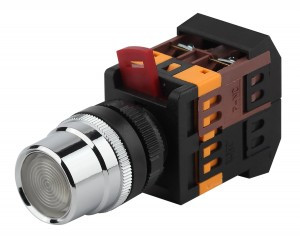 ЭРА ABLF-22 кнопка управления белый d22мм неон/240В 1з+1р