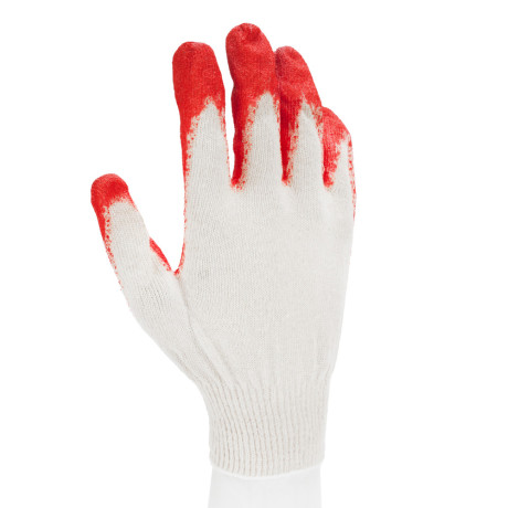 Перчатки трикотажные, облив из натурального латекса, 13 класс