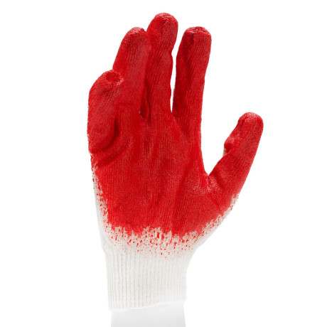 Перчатки трикотажные, облив из натурального латекса, 13 класс