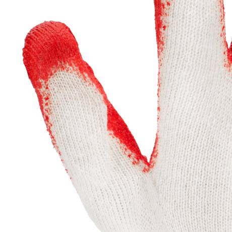 Перчатки трикотажные, облив из натурального латекса, 13 класс