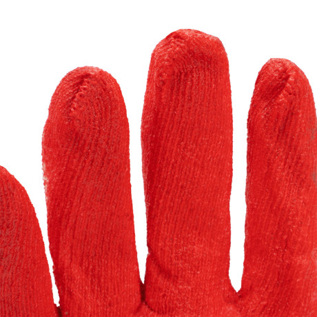 Перчатки трикотажные, облив из натурального латекса, 13 класс