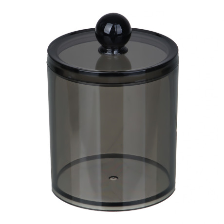 ЮНИLOOK Органайзер косметический прозрачный с крышкой, 8,2х8см, PS, черный, ВЗ24-33