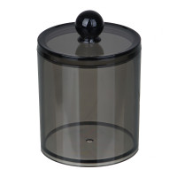 ЮНИLOOK Органайзер косметический прозрачный с крышкой, 8,2х8см, PS, черный, ВЗ24-33