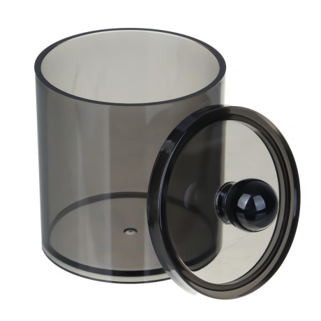 ЮНИLOOK Органайзер косметический прозрачный с крышкой, 8,2х8см, PS, черный, ВЗ24-33